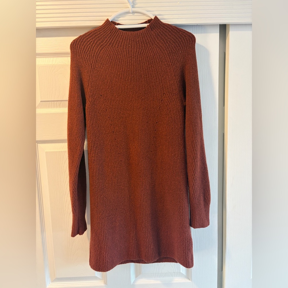 Abercrombie & Fitch Rust Long Sleeve Knit Dress